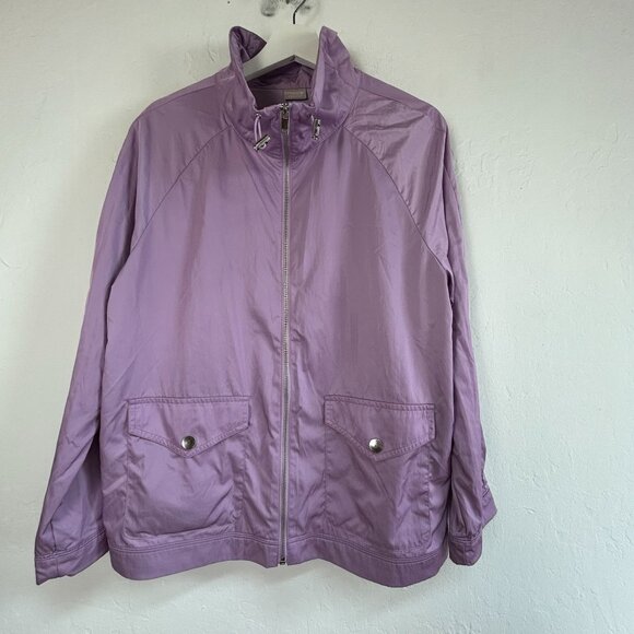 Chico's Zenergy Womens Lavender Lightweight Windbreaker Jacket Size 2, US 12/14 - Picture 1 of 7